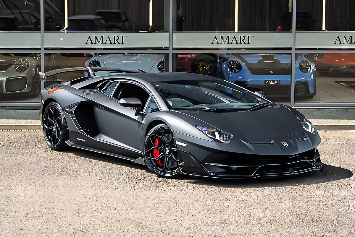Used 2019 Lamborghini Aventador Svj Matte Black - Front View