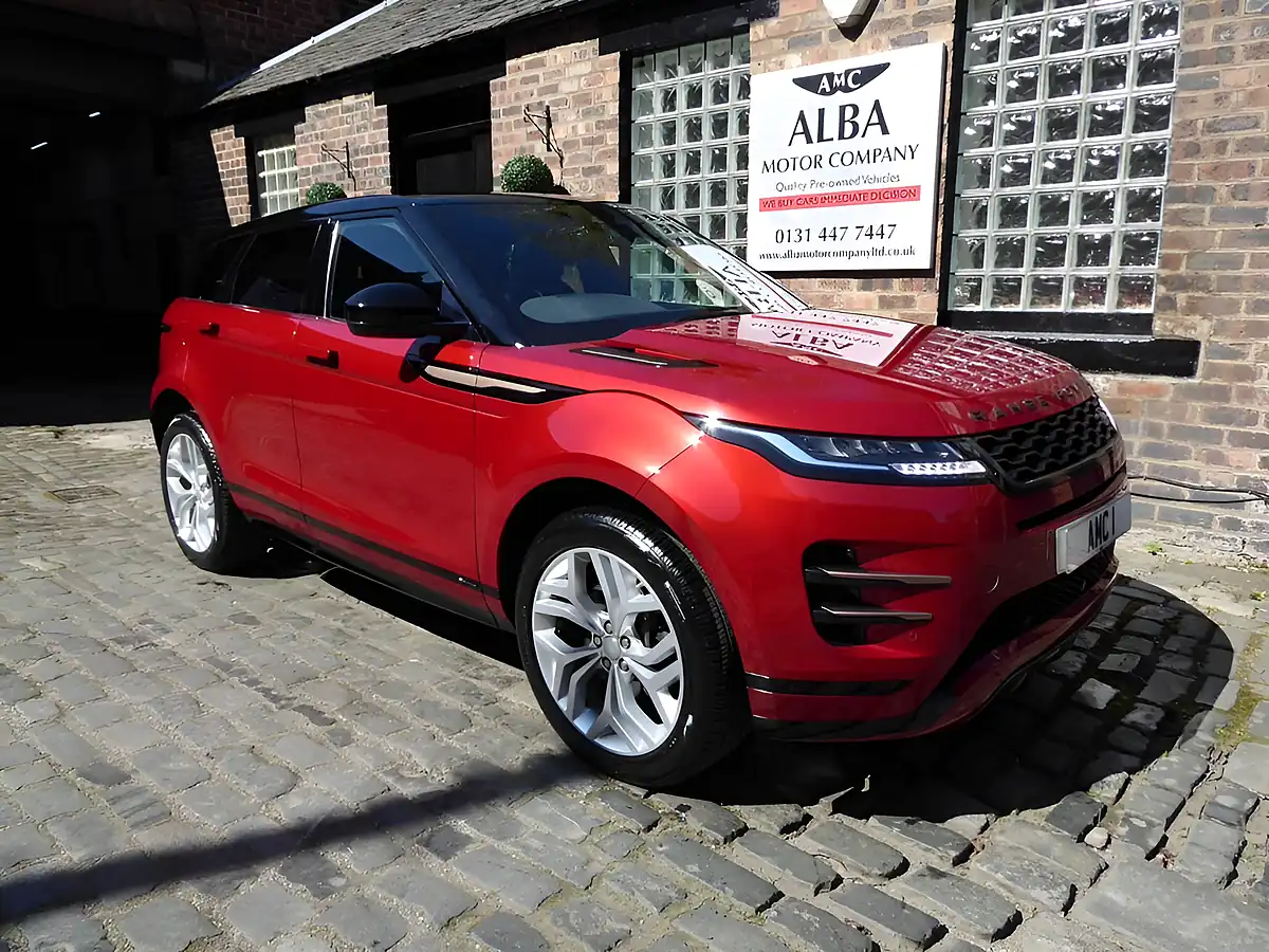 Used 2019 Land Rover Range Rover Evoque R-Dynamic S Red - Front View