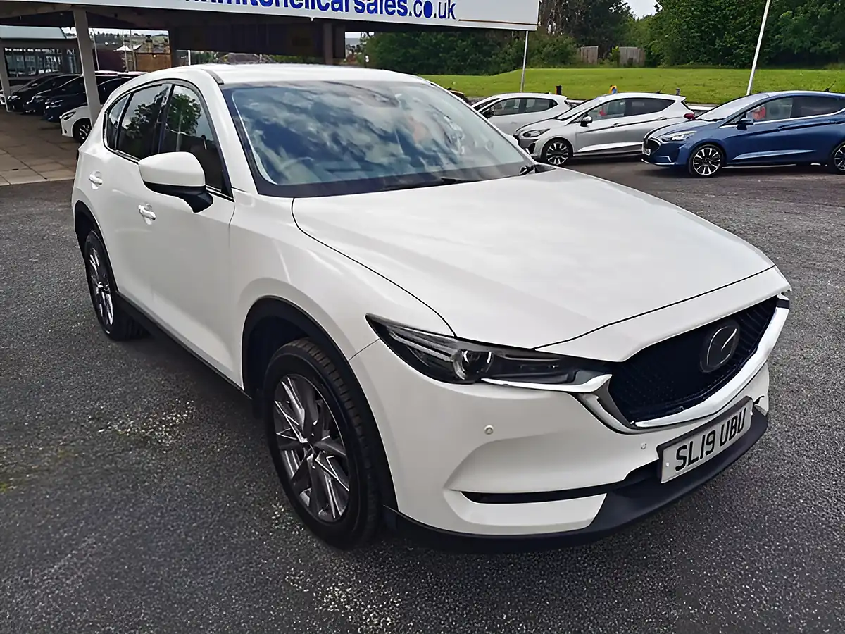 Used 2019 Mazda CX-5 Sport Nav+ Pearl White - Front View