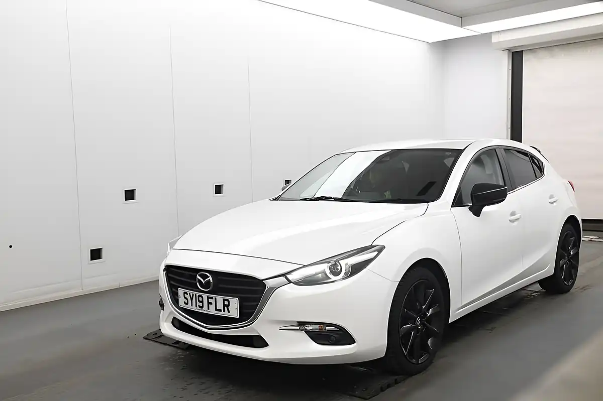 Used 2019 Mazda Mazda3 Sport Black White - Interior and Exterior details 2