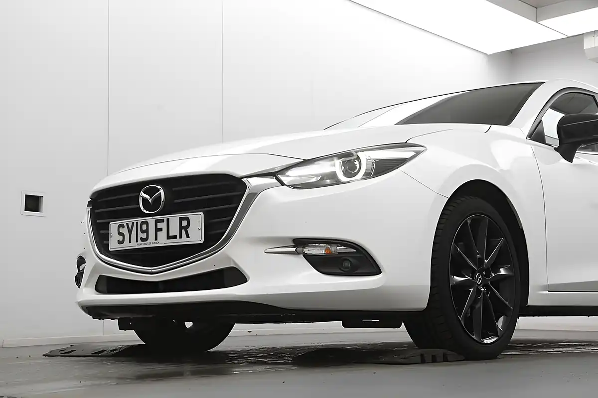 Used 2019 Mazda Mazda3 Sport Black White - Interior and Exterior details 3