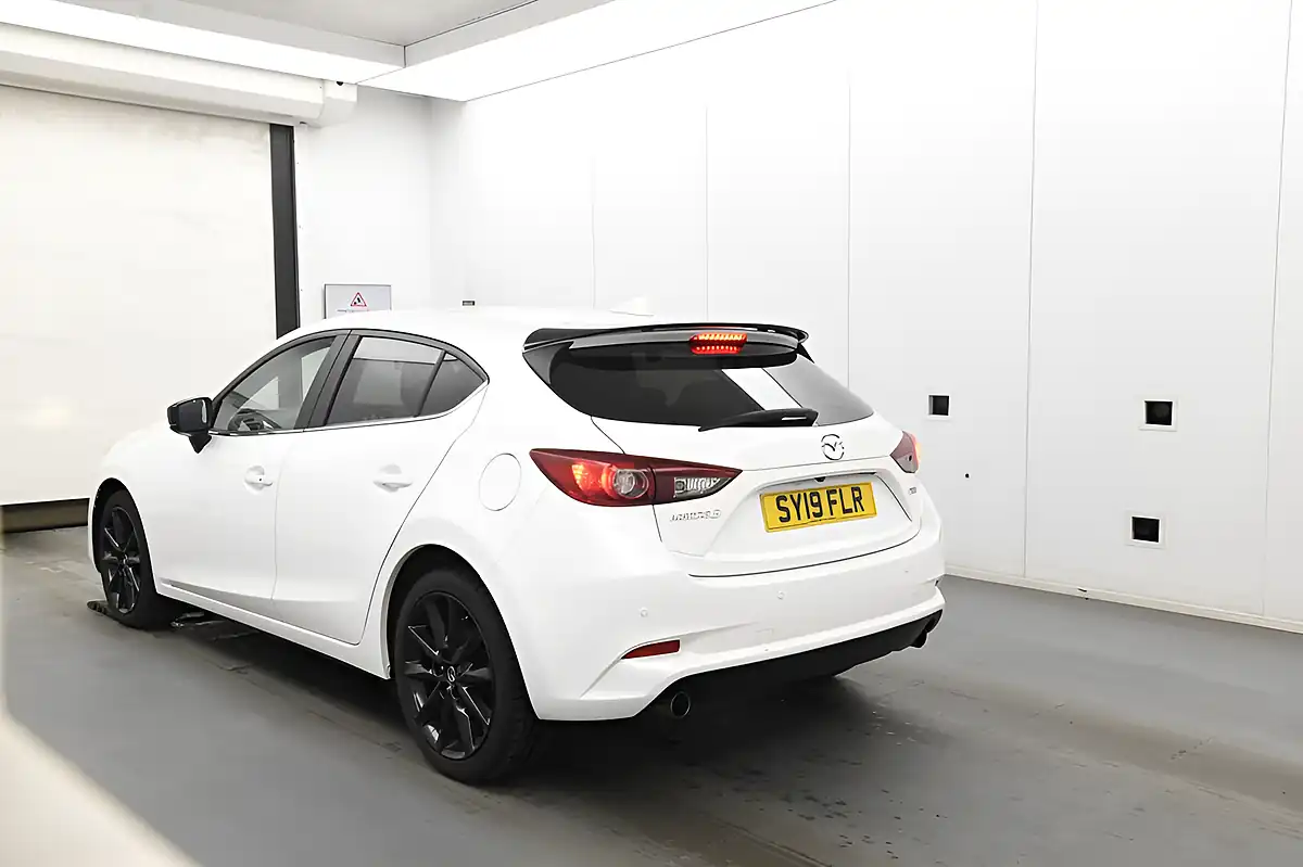 Used 2019 Mazda Mazda3 Sport Black White - Interior and Exterior details 4