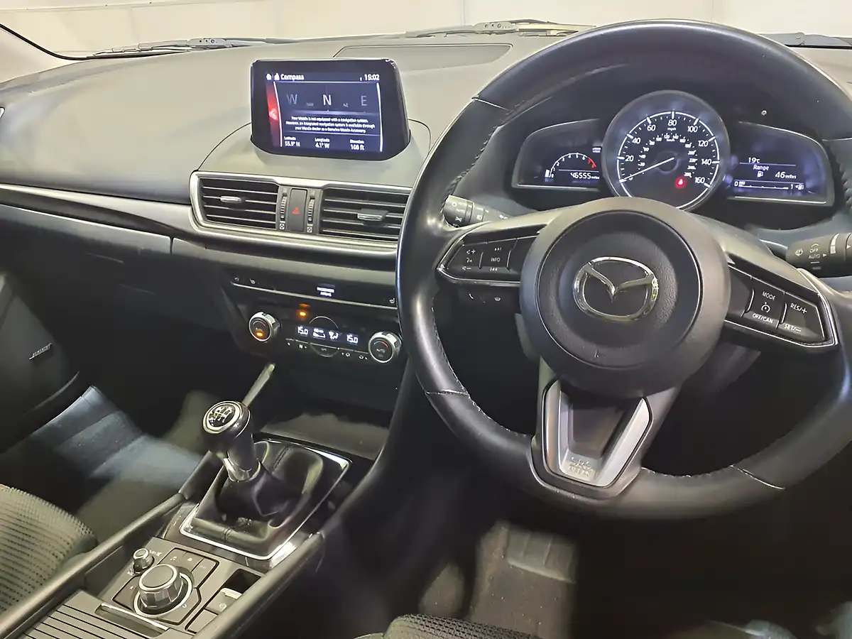 Used 2019 Mazda Mazda3 Sport Black White - Interior and Exterior details 5