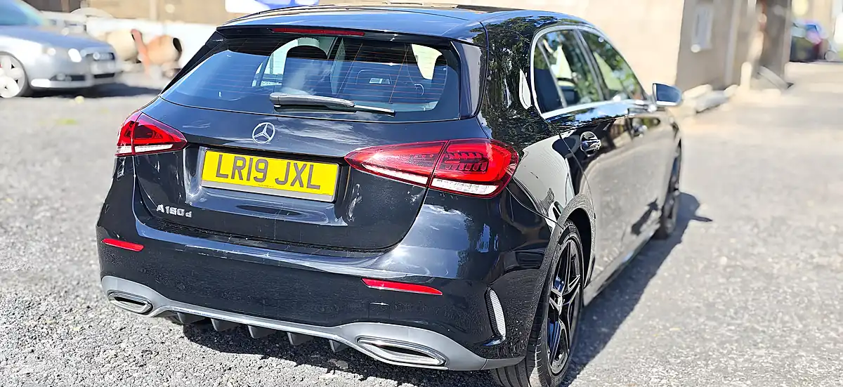 Used 2019 Mercedes a-Class AMG Line Solid Black - Interior and Exterior details 10