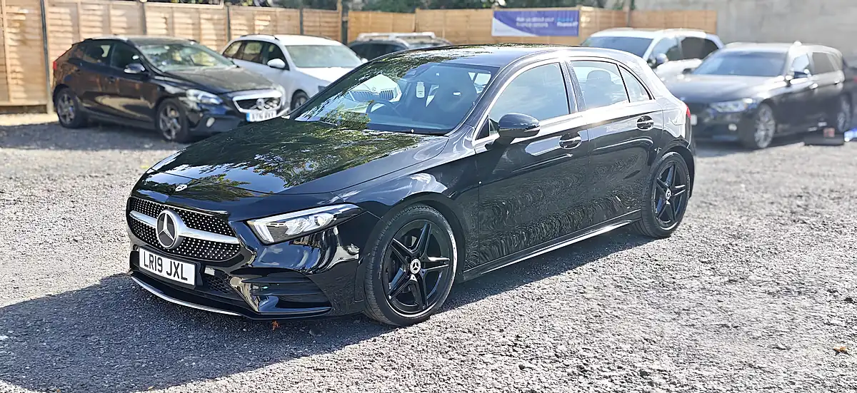 Used 2019 Mercedes a-Class AMG Line Solid Black - Interior and Exterior details 2