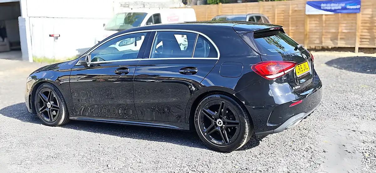 Used 2019 Mercedes a-Class AMG Line Solid Black - Interior and Exterior details 4