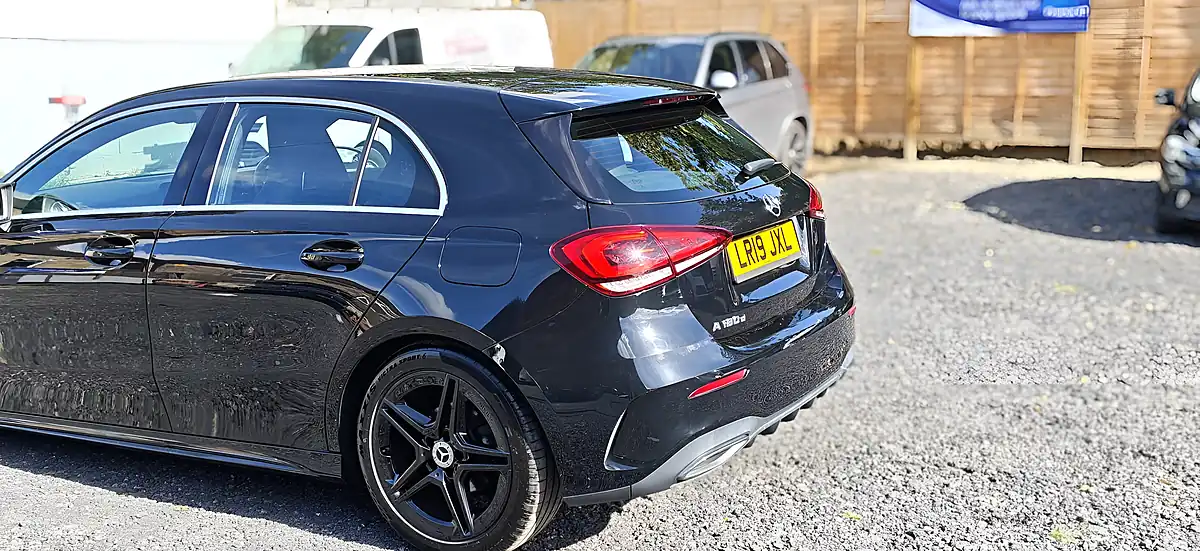Used 2019 Mercedes a-Class AMG Line Solid Black - Interior and Exterior details 5