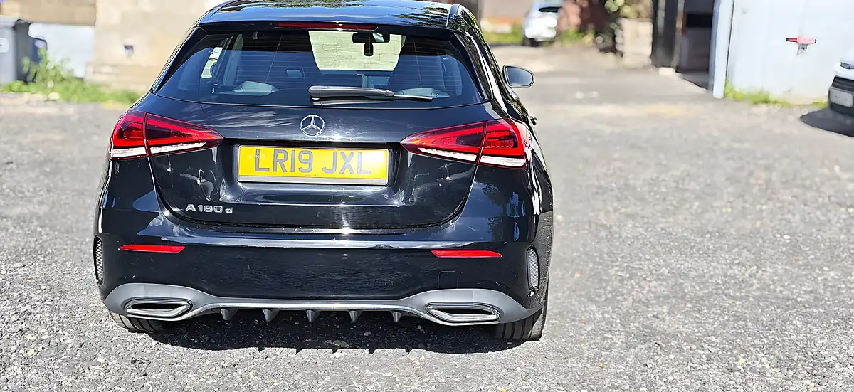Used 2019 Mercedes a-Class AMG Line Solid Black - Interior and Exterior details 9