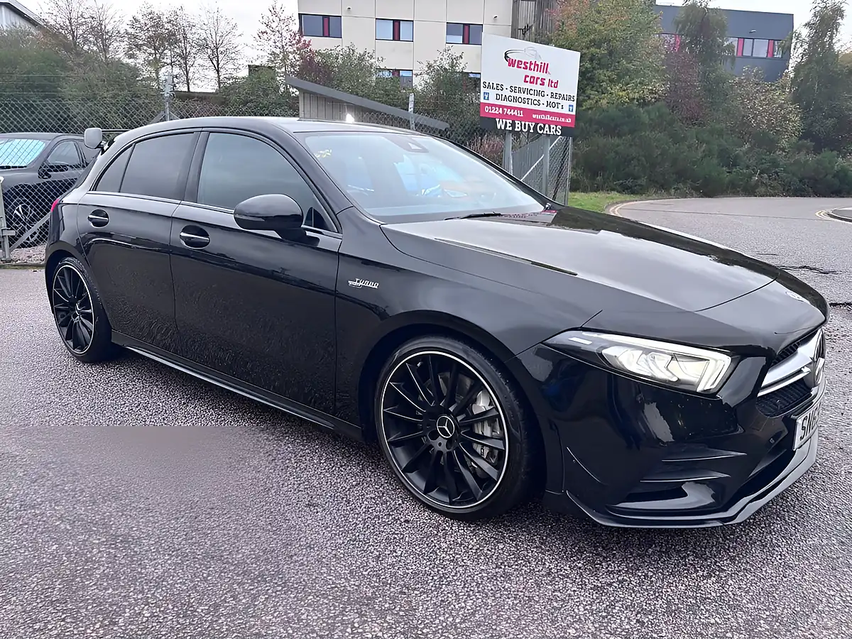 Used 2019 Mercedes-Benz a Class A35 AMG Black - Interior and Exterior details 6