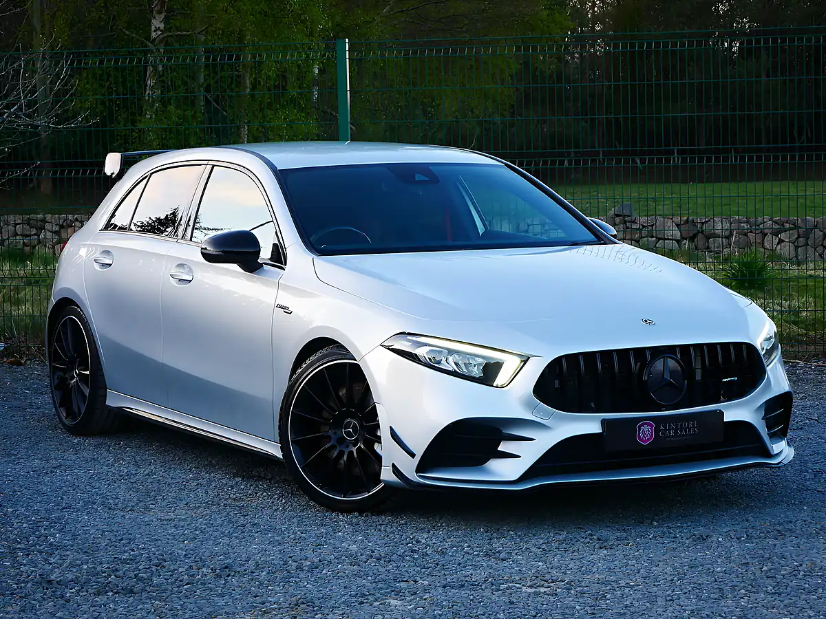 Used 2019 Mercedes-Benz a Class A35 AMG Iridium Silver - Front View