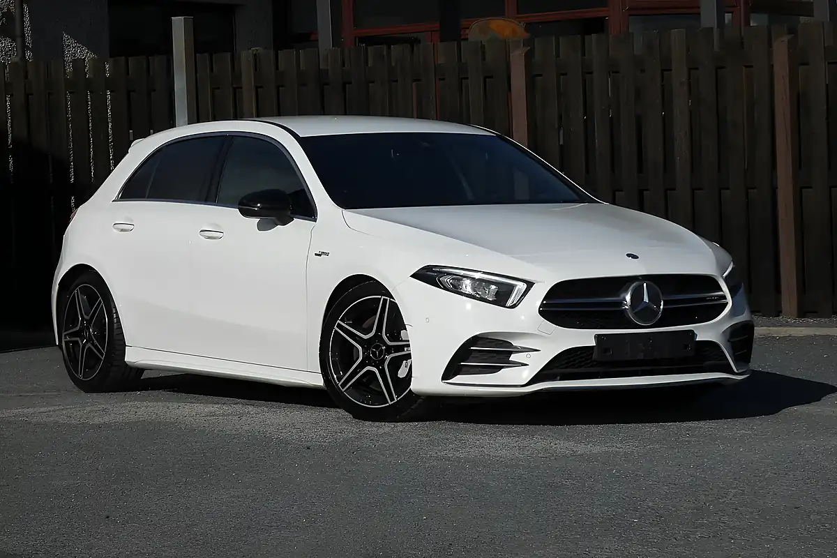 Used 2019 Mercedes-Benz a Class A35 AMG (premium) White - Interior and Exterior details 10
