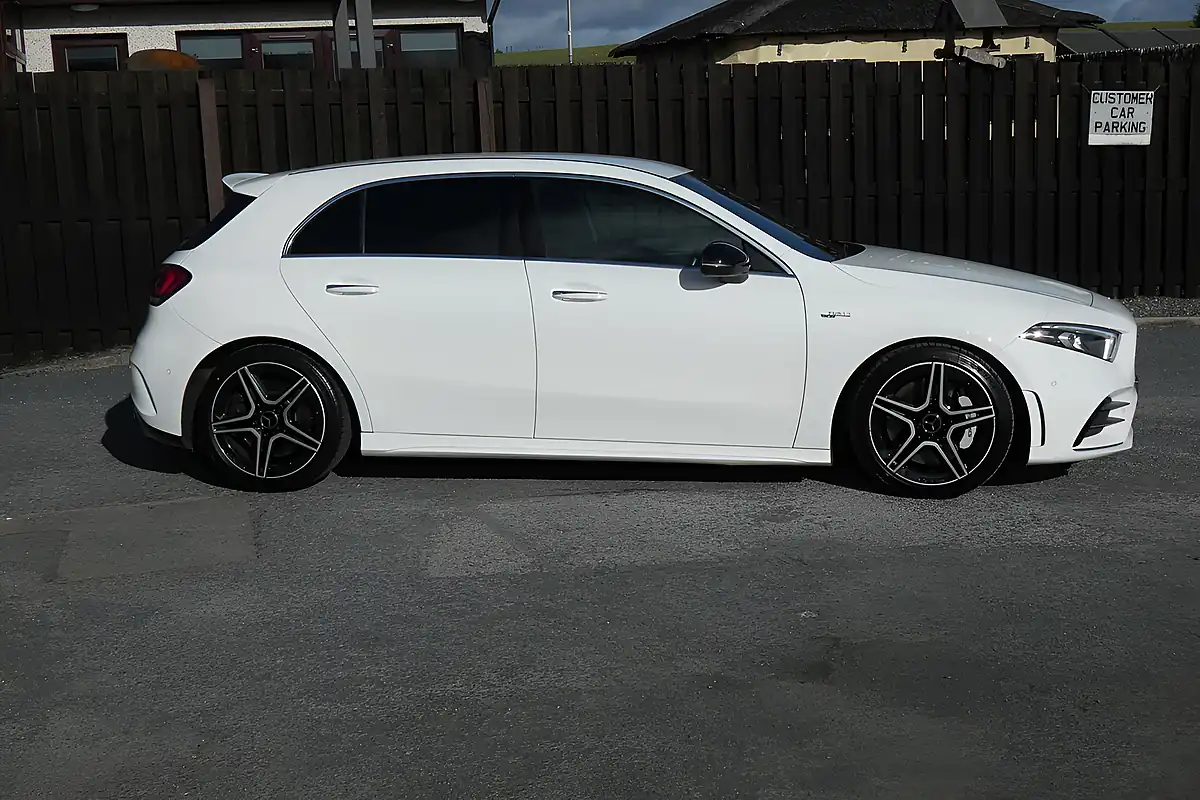 Used 2019 Mercedes-Benz a Class A35 AMG (premium) White - Interior and Exterior details 11