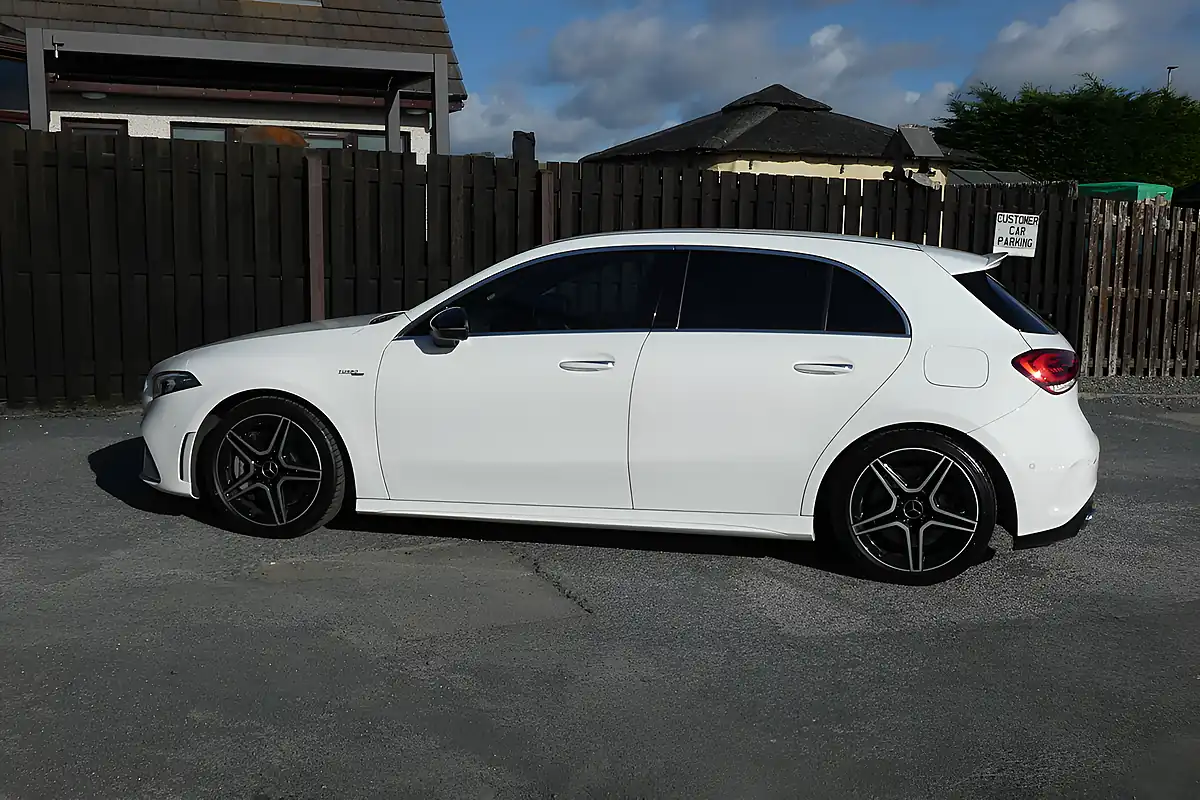 Used 2019 Mercedes-Benz a Class A35 AMG (premium) White - Interior and Exterior details 3