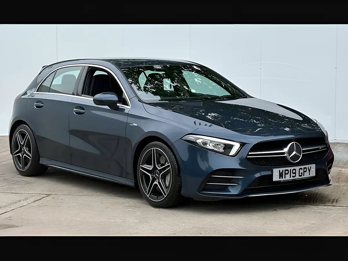 Used 2019 Mercedes-Benz a Class AMG Denim Blue - Front View