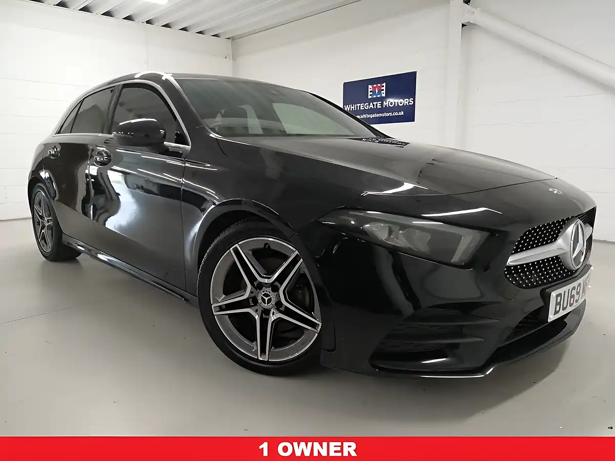 Used 2019 Mercedes-Benz a Class AMG Line Black - Front View