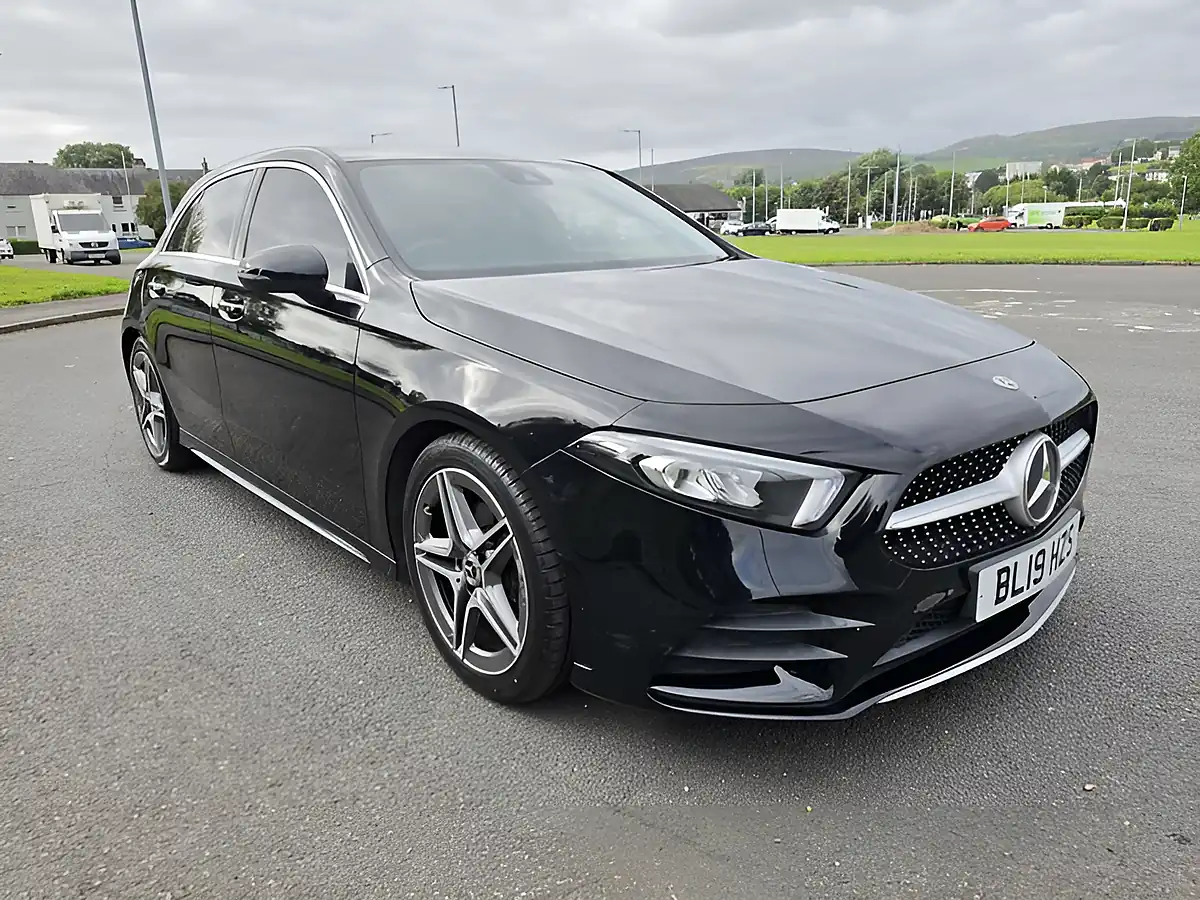 Used 2019 Mercedes-Benz a Class AMG Line Black - Front View