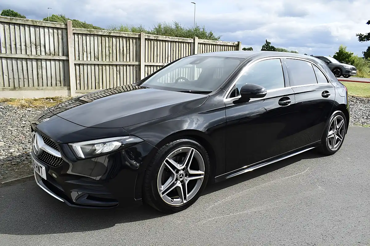 Used 2019 Mercedes-Benz a Class AMG Line Cosmos Black - Interior and Exterior details 13