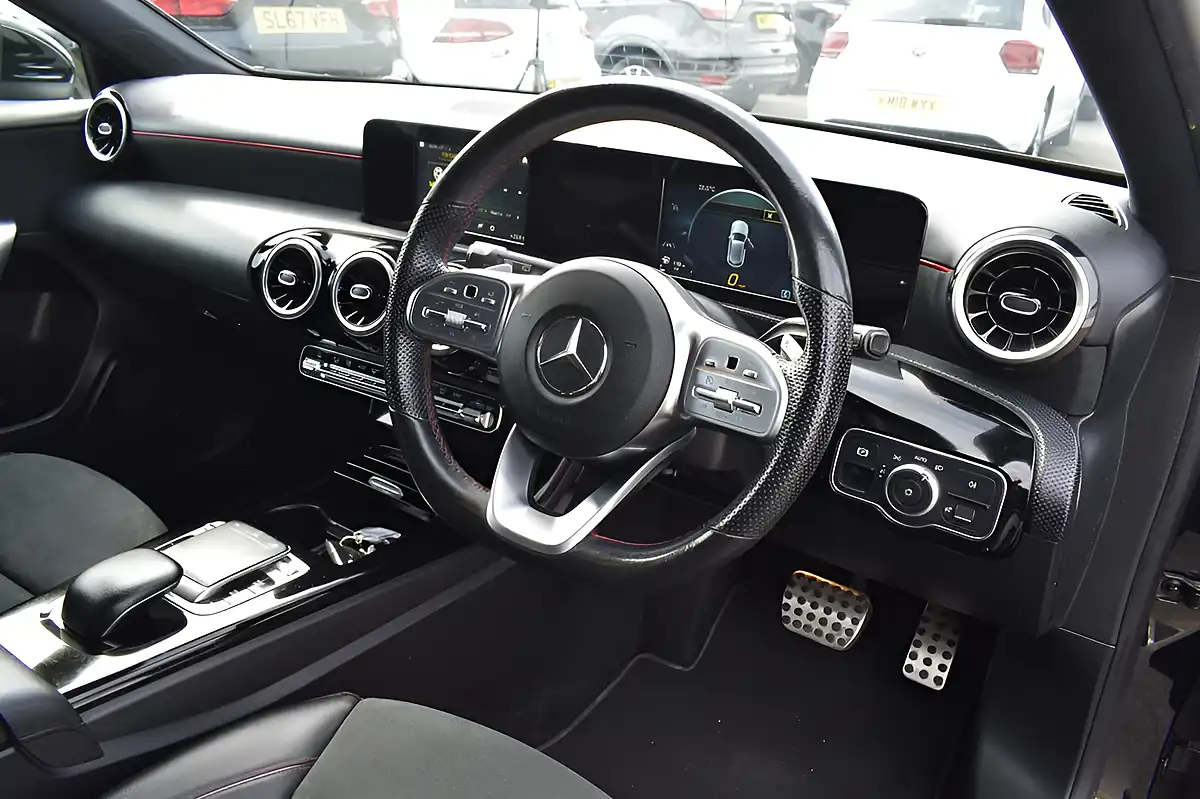 Used 2019 Mercedes-Benz a Class AMG Line Cosmos Black - Interior and Exterior details 7