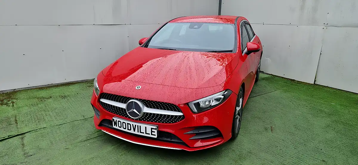 Used 2019 Mercedes-Benz a-Class AMG Line Executive Red - Front View