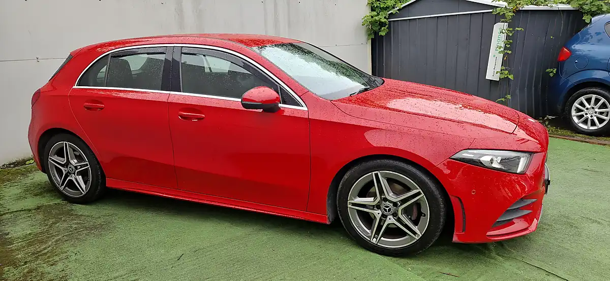 Used 2019 Mercedes-Benz a-Class AMG Line Executive Red - Interior and Exterior details 4