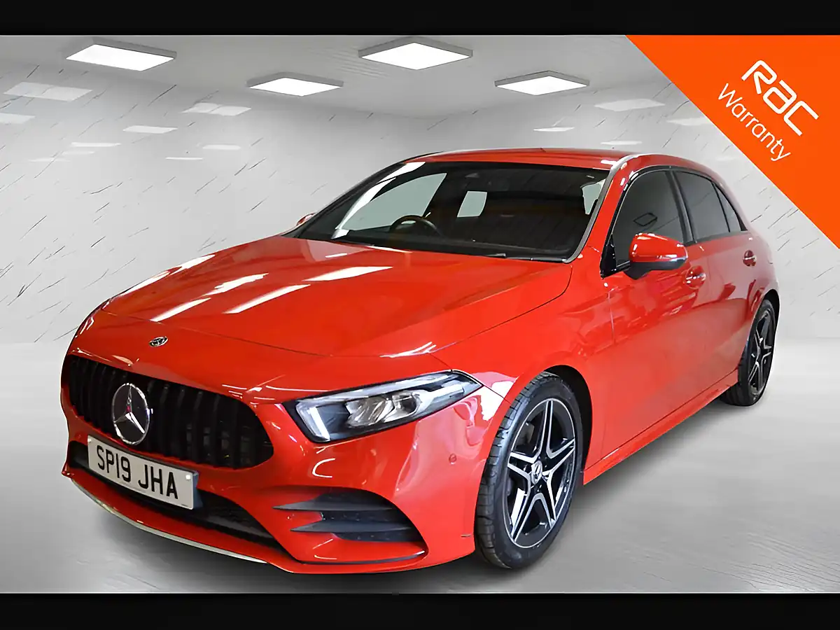 Used 2019 Mercedes-Benz a Class AMG Line (executive) Red - Front View
