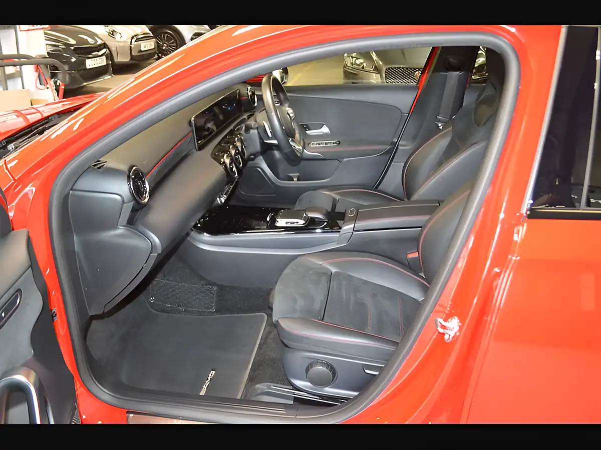 Used 2019 Mercedes-Benz a Class AMG Line (executive) Red - Interior and Exterior details 10