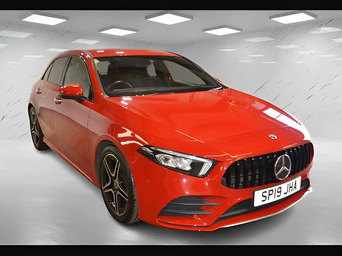Used 2019 Mercedes-Benz a Class AMG Line (executive) Red - Interior and Exterior details 4