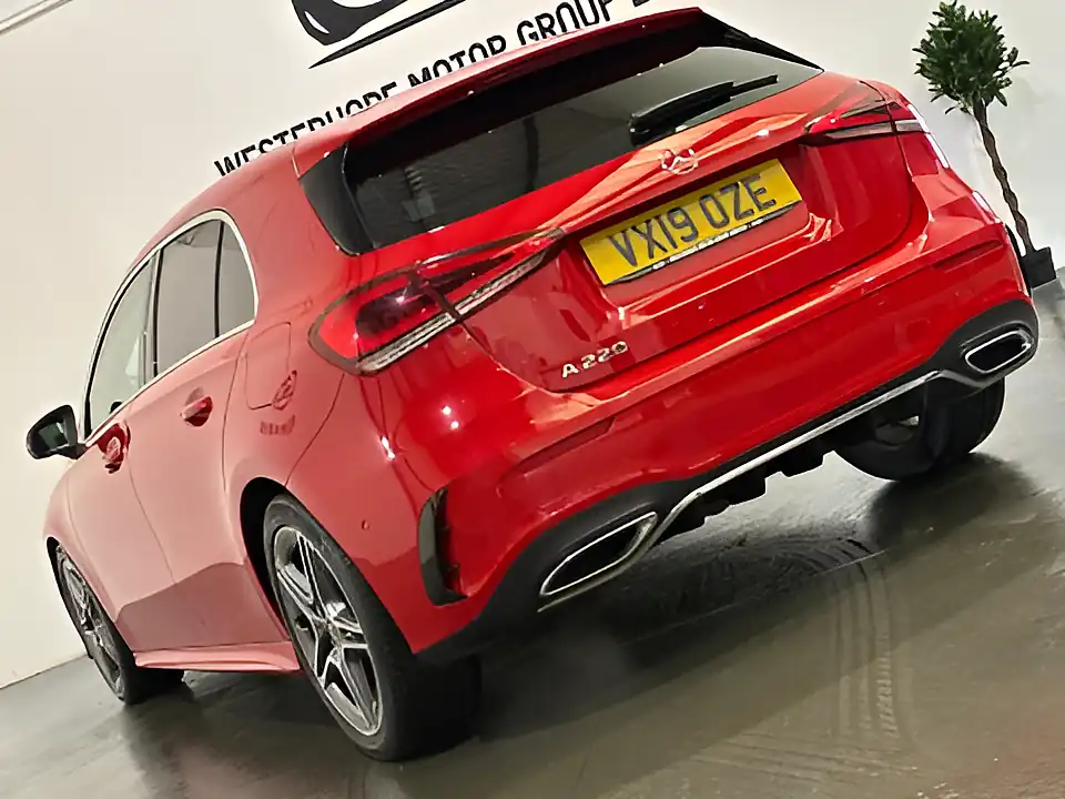Used 2019 Mercedes-Benz a Class AMG Line (executive) Red - Interior and Exterior details 10