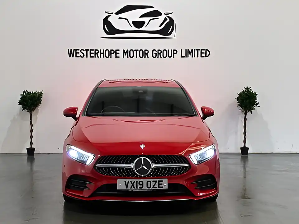 Used 2019 Mercedes-Benz a Class AMG Line (executive) Red - Interior and Exterior details 11