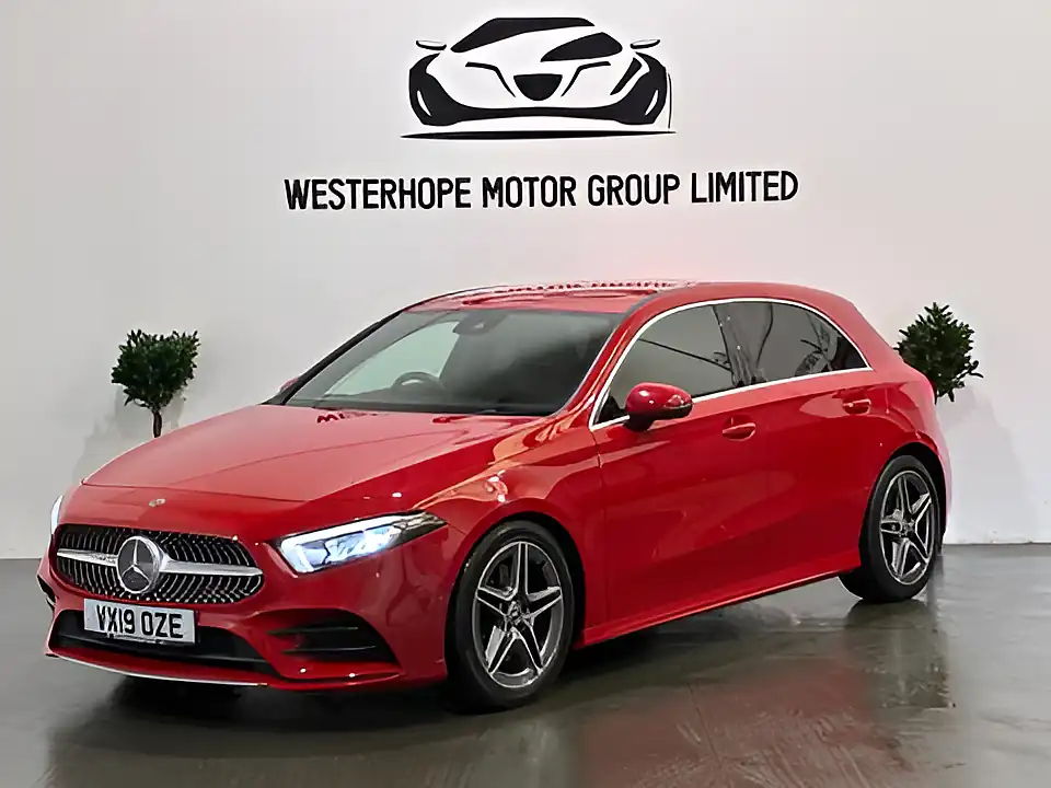 Used 2019 Mercedes-Benz a Class AMG Line (executive) Red - Interior and Exterior details 12