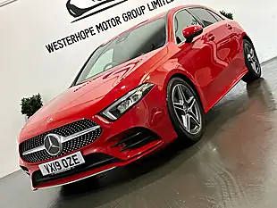 Used 2019 Mercedes-Benz a Class AMG Line (executive) Red - Interior and Exterior details 13