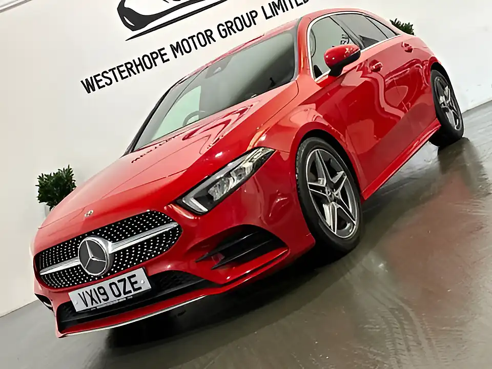 Used 2019 Mercedes-Benz a Class AMG Line (executive) Red - Interior and Exterior details 13