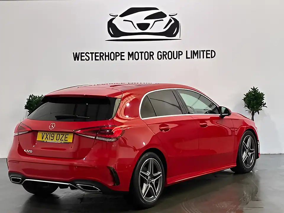 Used 2019 Mercedes-Benz a Class AMG Line (executive) Red - Interior and Exterior details 4