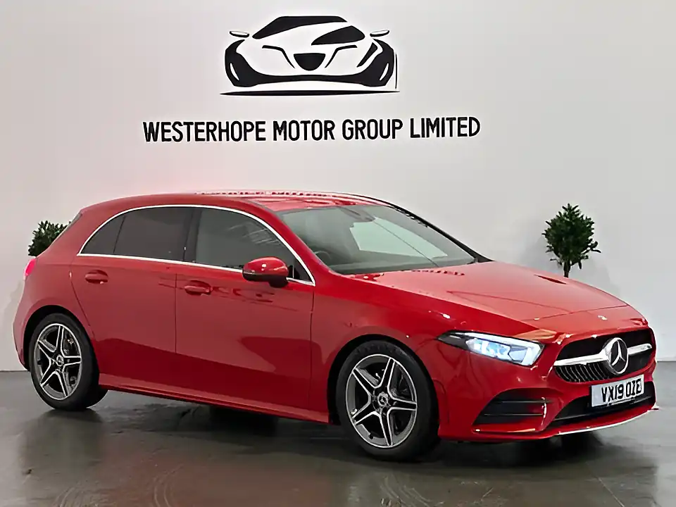 Used 2019 Mercedes-Benz a Class AMG Line (executive) Red - Interior and Exterior details 7
