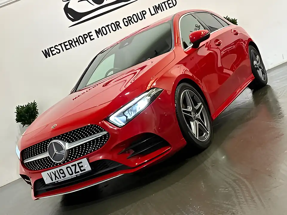 Used 2019 Mercedes-Benz a Class AMG Line (executive) Red - Interior and Exterior details 9