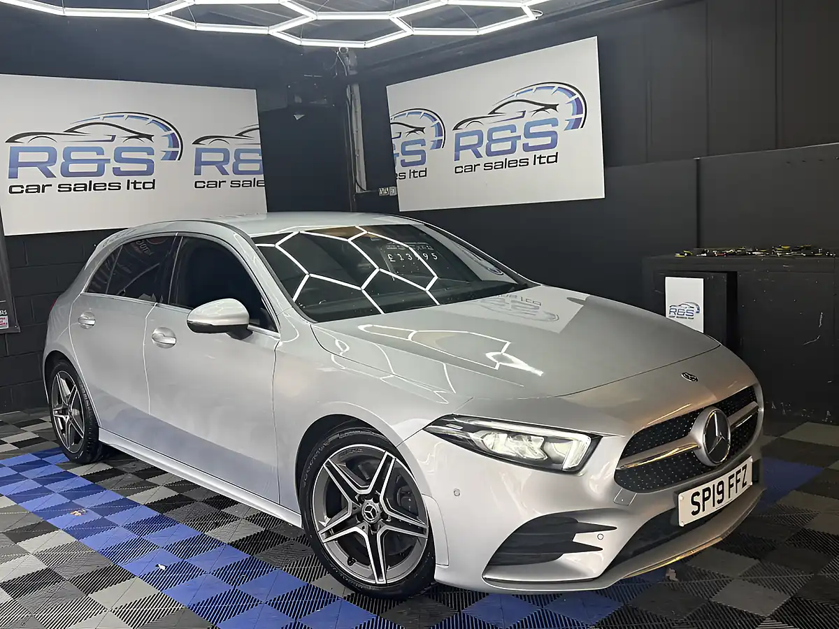 Used 2019 Mercedes-Benz a Class AMG Line Executive Silver - Front View