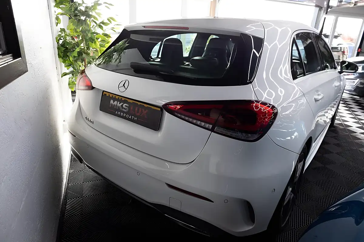 Used 2019 Mercedes-Benz a Class AMG Line (executive) White - Interior and Exterior details 5