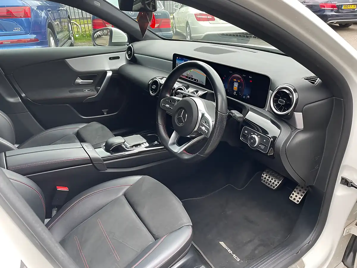 Used 2019 Mercedes-Benz a Class AMG Line (executive) White - Interior and Exterior details 10