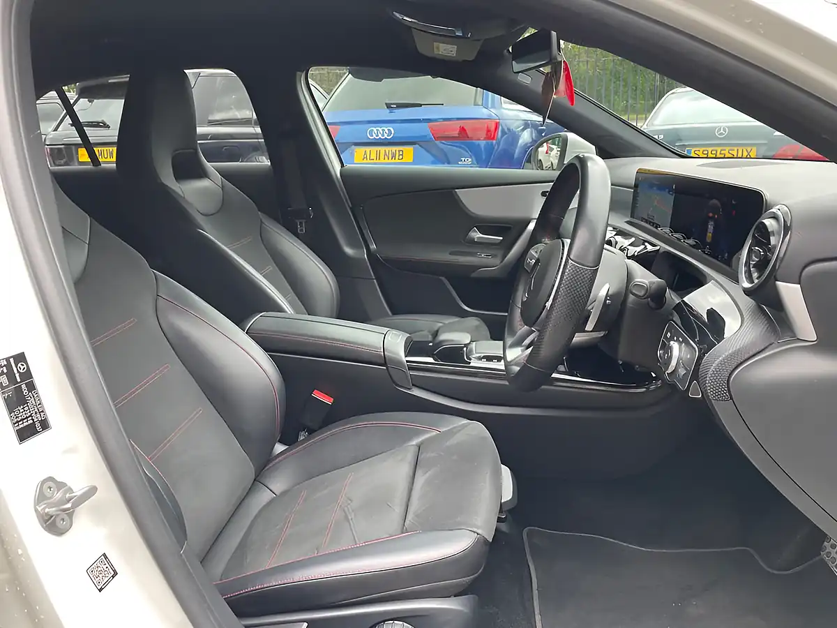 Used 2019 Mercedes-Benz a Class AMG Line (executive) White - Interior and Exterior details 11