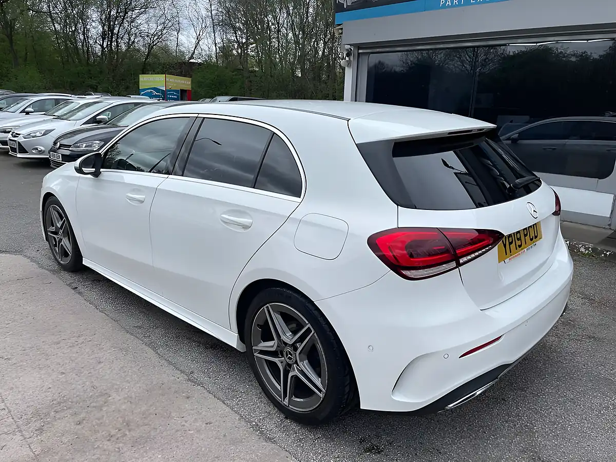 Used 2019 Mercedes-Benz a Class AMG Line (executive) White - Interior and Exterior details 3