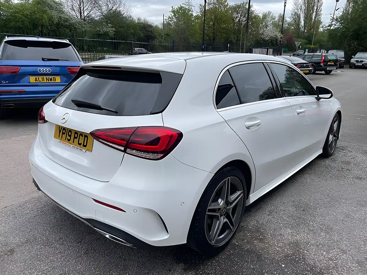 Used 2019 Mercedes-Benz a Class AMG Line (executive) White - Interior and Exterior details 5
