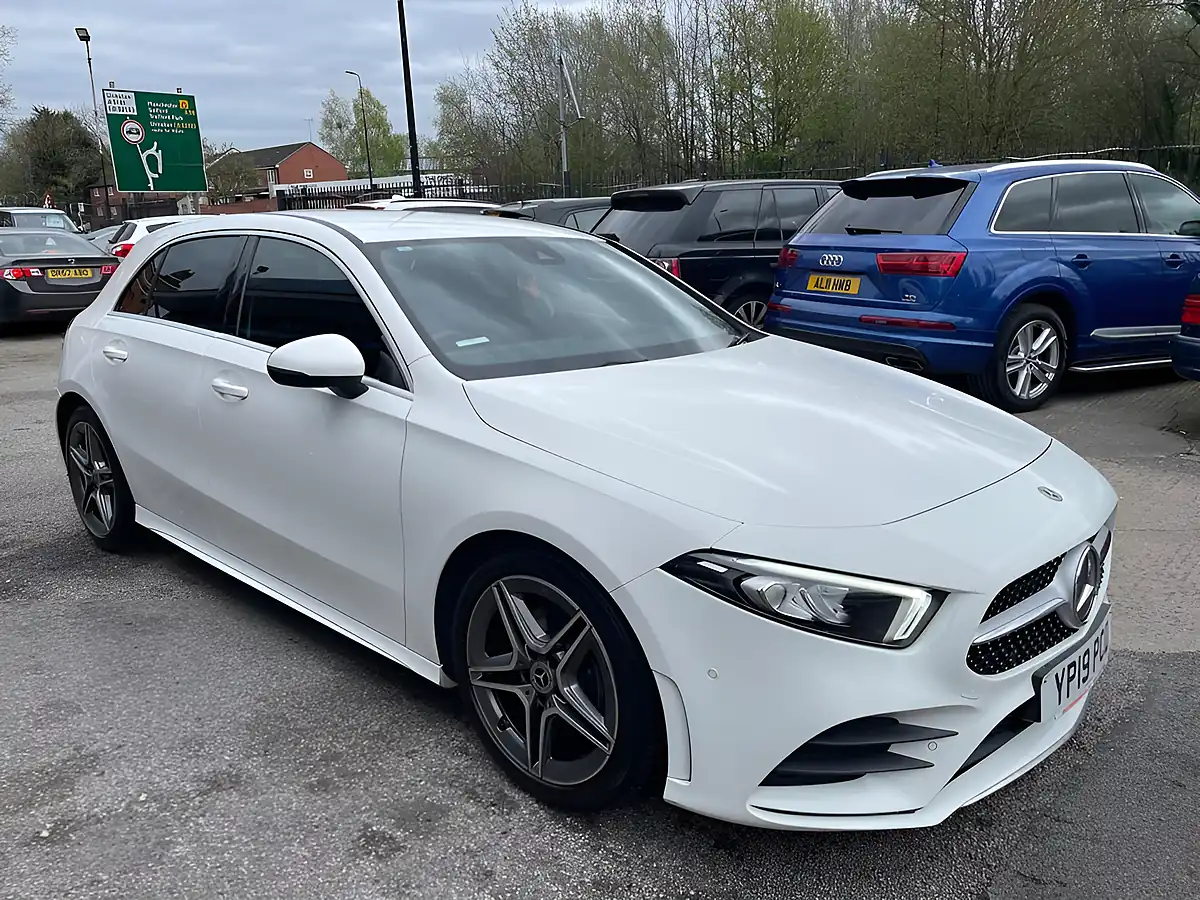 Used 2019 Mercedes-Benz a Class AMG Line (executive) White - Interior and Exterior details 6