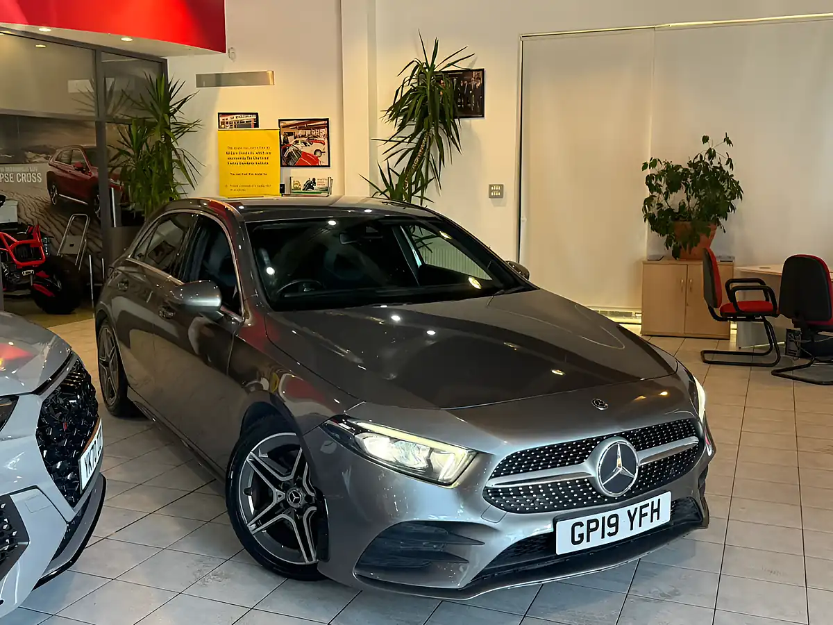 Used 2019 Mercedes-Benz a Class AMG Line Grey - Front View