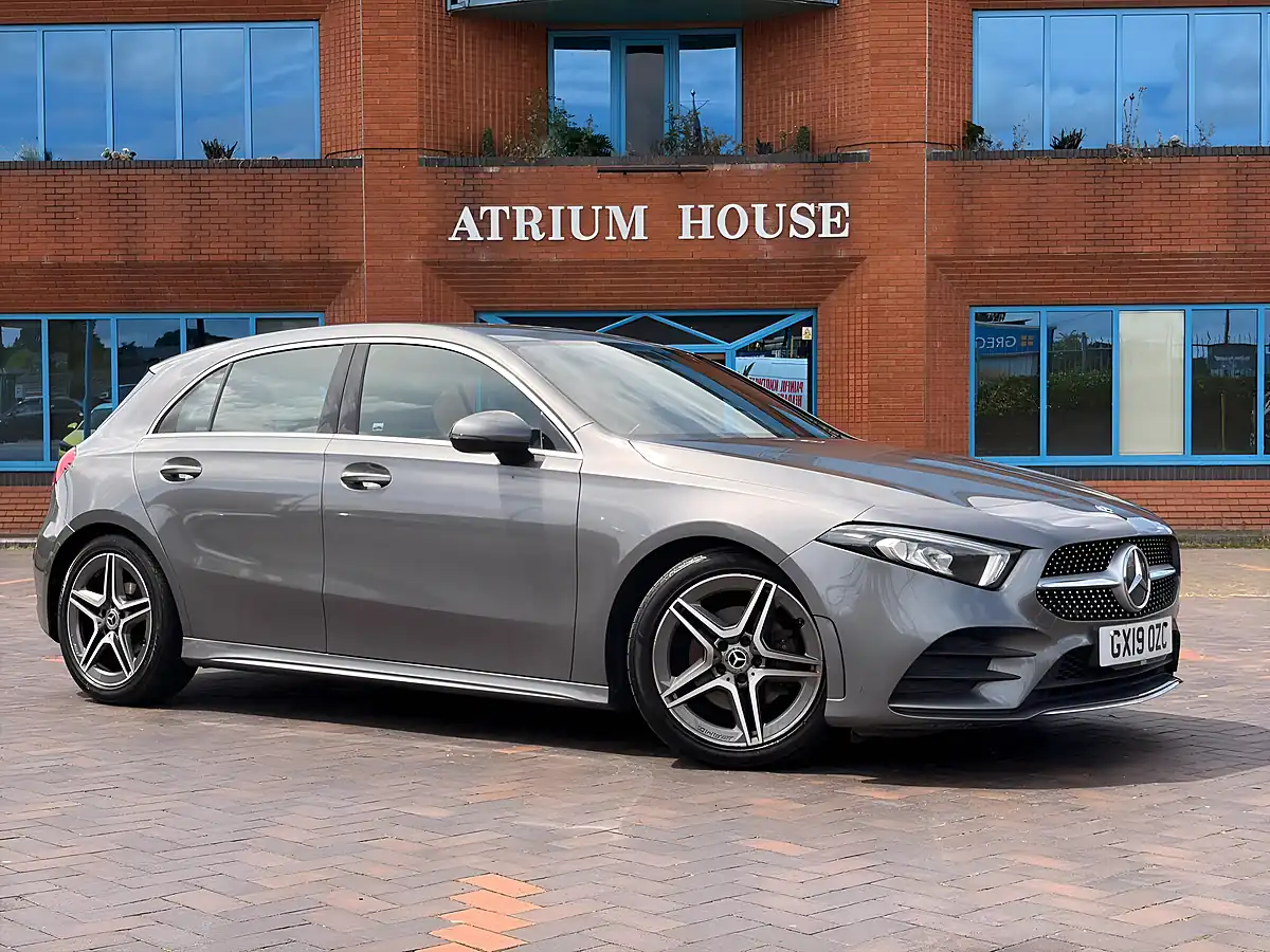 Used 2019 Mercedes-Benz a Class AMG Line Grey - Front View