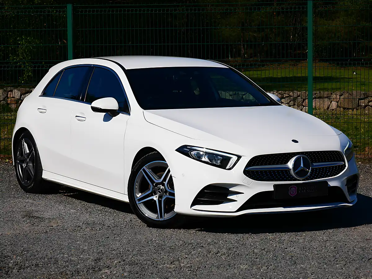 Used 2019 Mercedes-Benz a Class AMG Line Polar White - Front View
