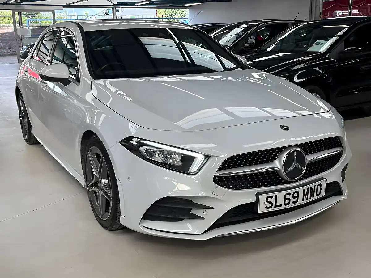 Used 2019 Mercedes-Benz a Class AMG Line (premium 2) White - Interior and Exterior details 8