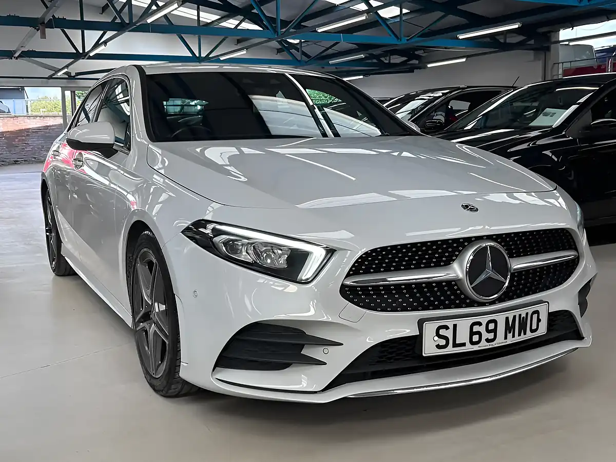 Used 2019 Mercedes-Benz a Class AMG Line (premium 2) White - Interior and Exterior details 9