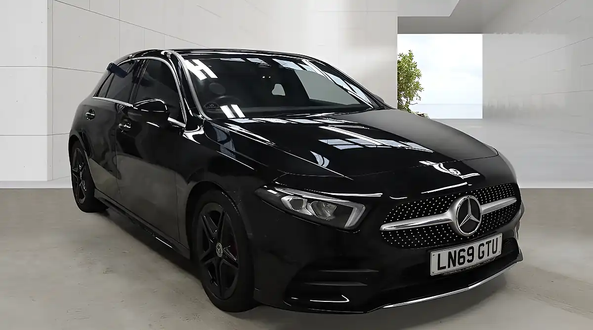 Used 2019 Mercedes-Benz a Class AMG Line (premium) Black - Front View