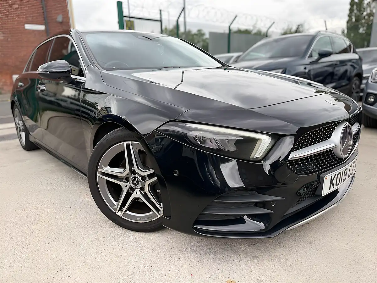 Used 2019 Mercedes-Benz a-Class AMG Line (premium) Black - Front View