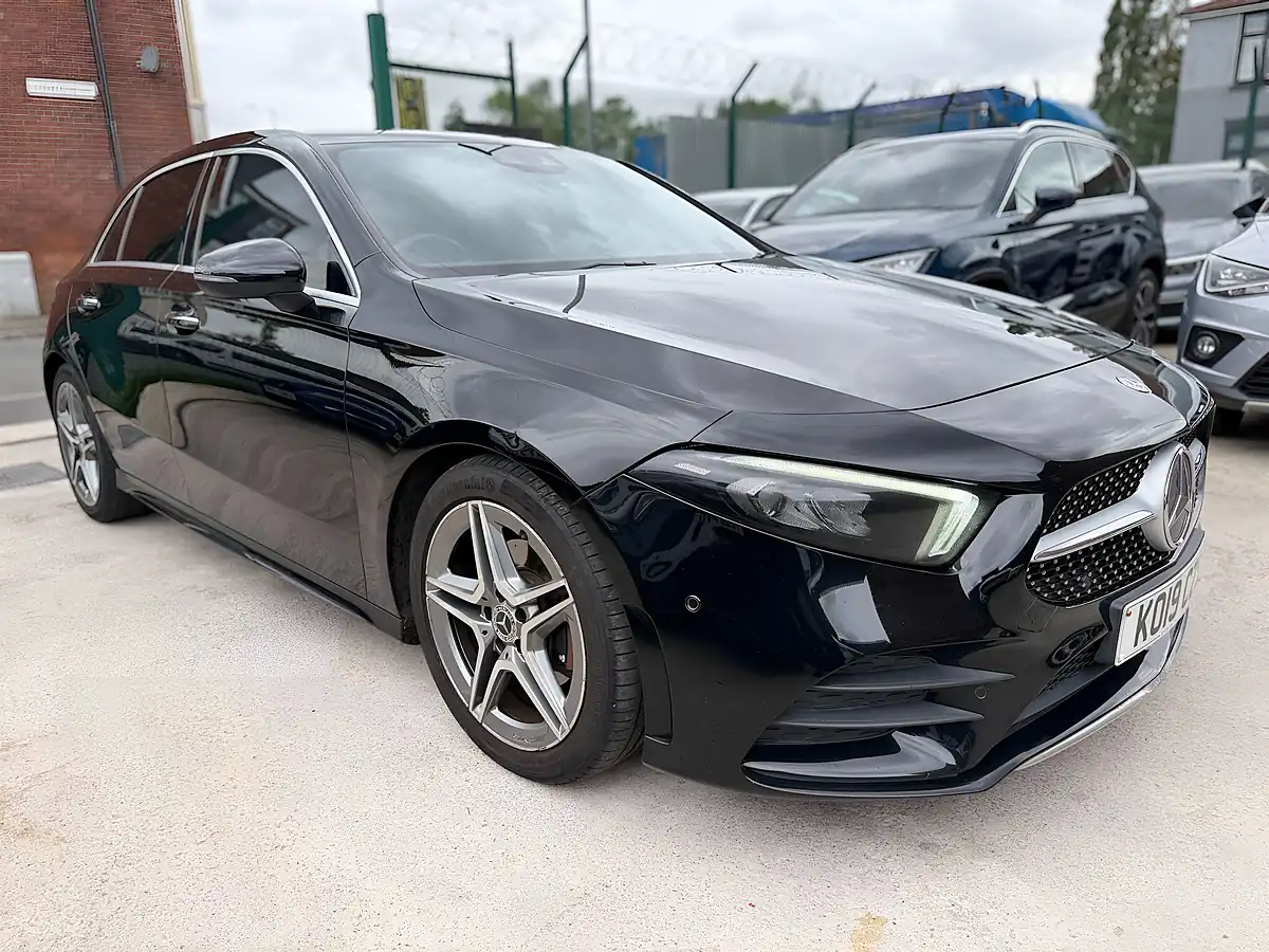 Used 2019 Mercedes-Benz a-Class AMG Line (premium) Black - Interior and Exterior details 9
